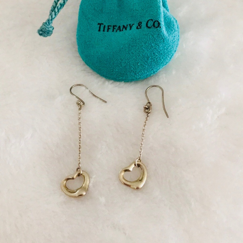 Tiffany & Co Sterling Silver Heart Earrings Dangle